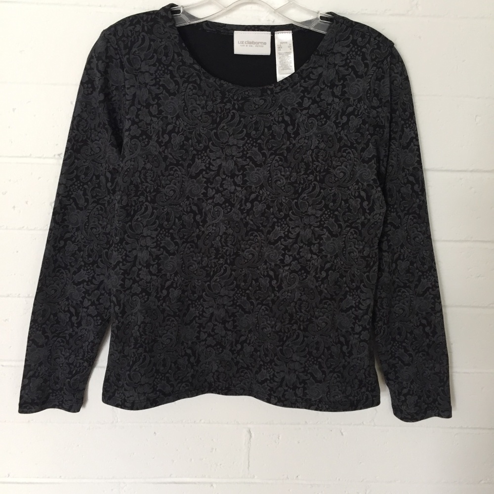 Liz Claiborne Long Sleeve Top PS